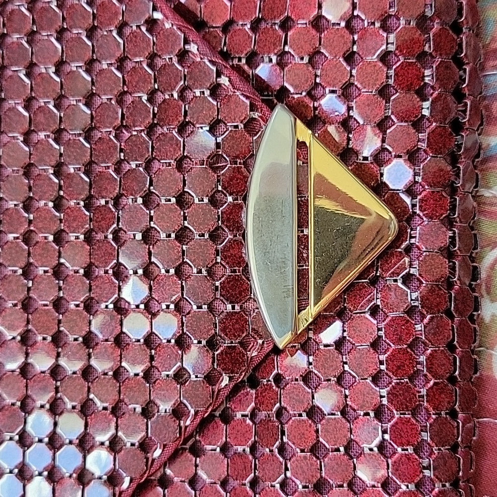 EUC- Glomesh Vintage 1980’s Mesh Envelope Purse w/Detachable Chain Strap - Picture 10 of 12